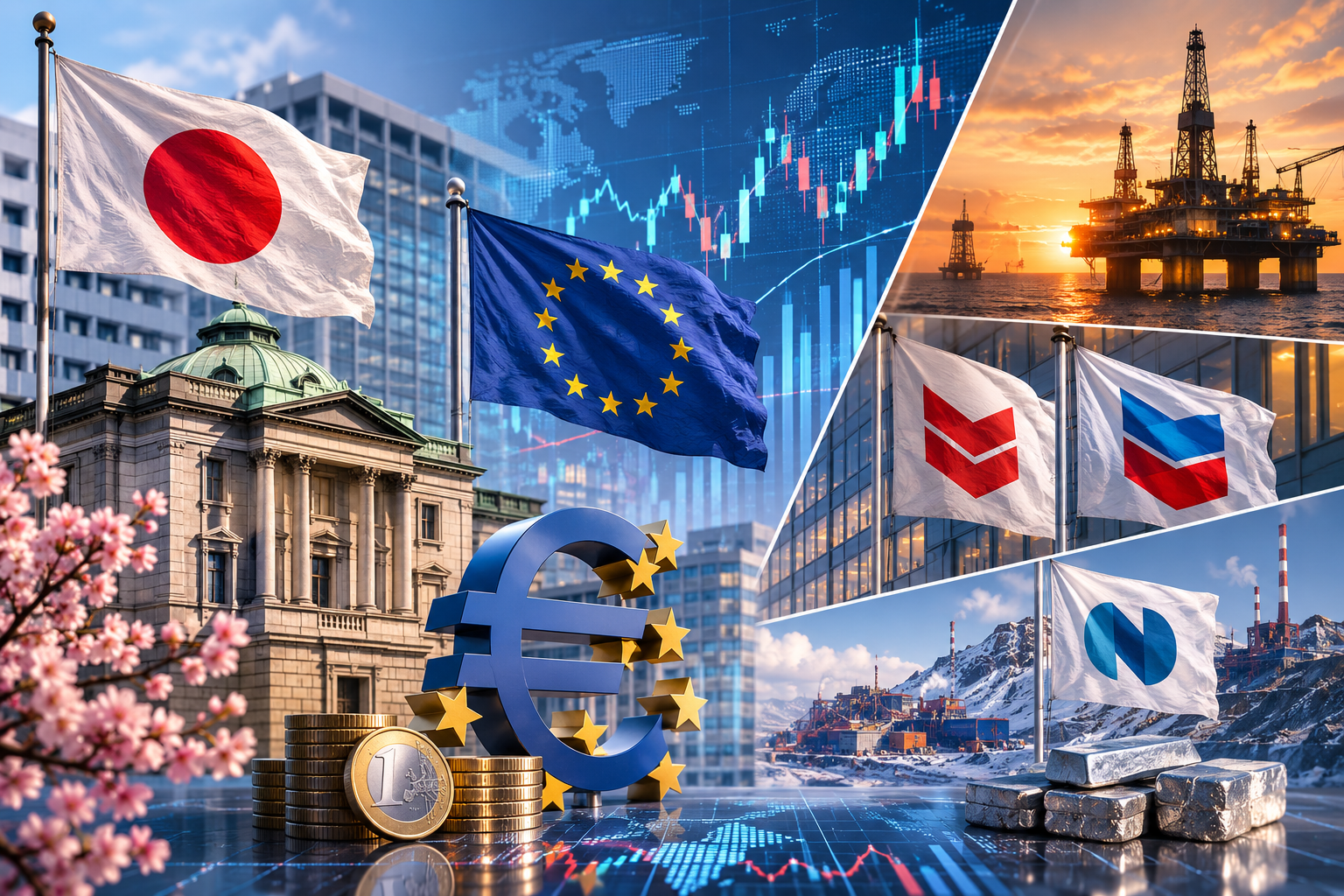 Gazdasági események és vállalati jelentések: 2026. július 31. — Japán Bank döntése, eurozóna infláció, ExxonMobil, Chevron és Norilsk Nickel jelentések