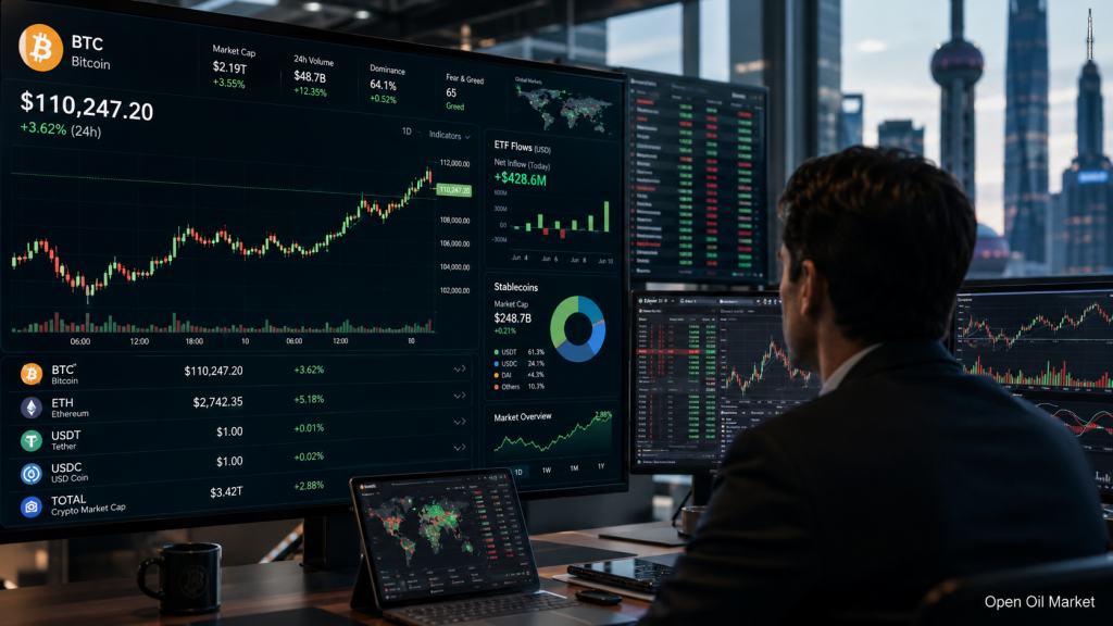 Kriptovaluta hírek, szerda, 2026. június 10.: a Bitcoin teszteli a piac stabilitását, míg a stablecoinok és az ETF-ek irányt adnak a befektetőknek.