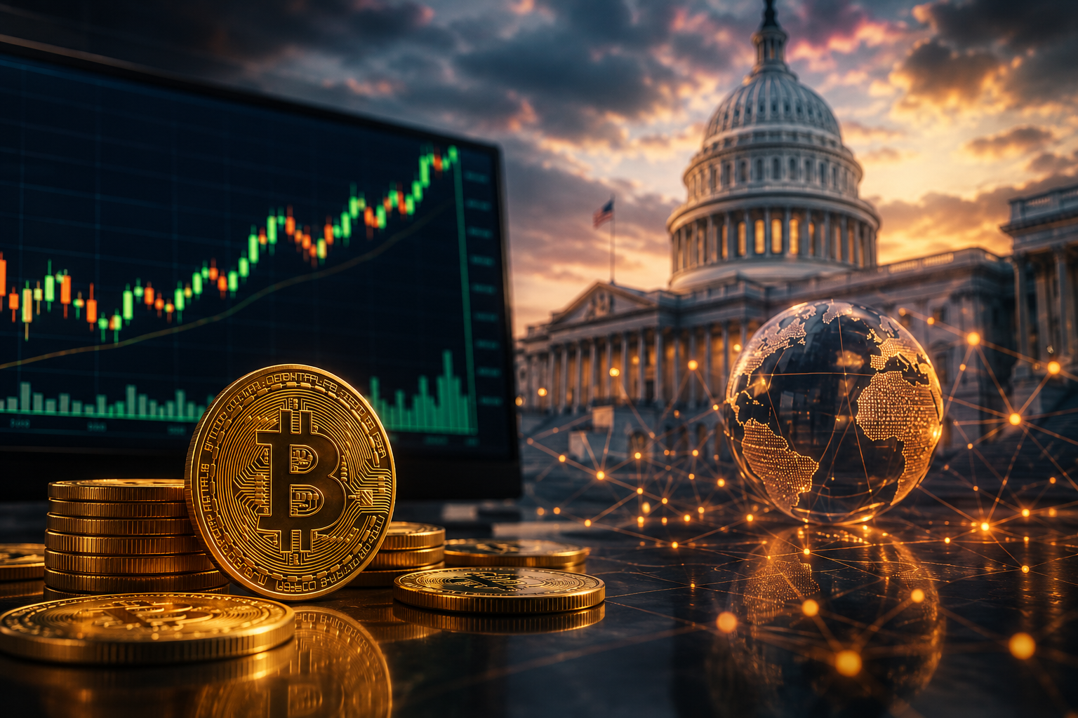Kriptovaluta hírek: csütörtök, 2026. augusztus 6 — Bitcoin 64.000 dollár felett, az USA Szenátusa a CLARITY Act-ot döntő szavazásra bocsátja