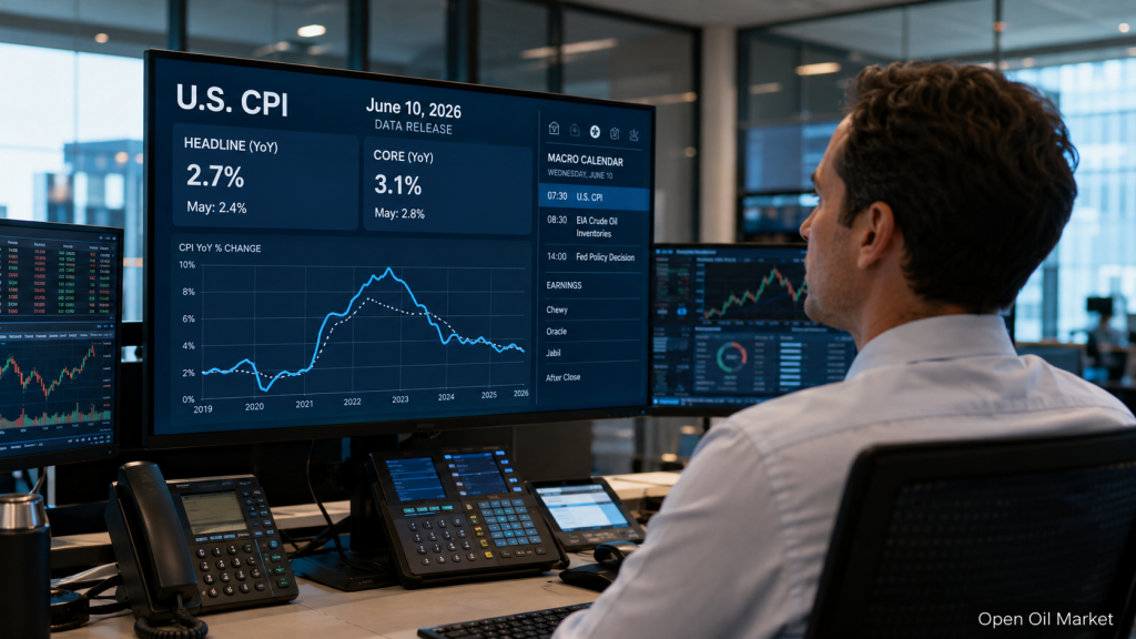 Gazdasági események és vállalati jelentések 2026. június 10-én: CPI, Bank of Canada kamat és az Oracle jelentés
