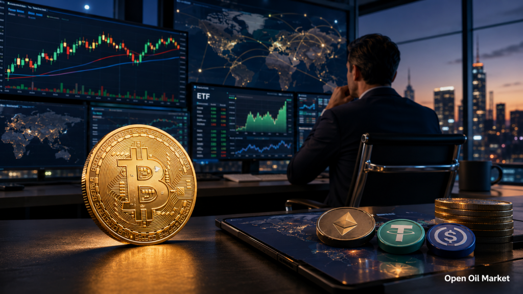 Kriptovaluta hírek, hétfő 2026. június 15.: Bitcoin megtartja a kulcsfontosságú zónát, a befektetők értékelik az ETF-eket, a stabilcoinokat és az eszközök tokenizálását