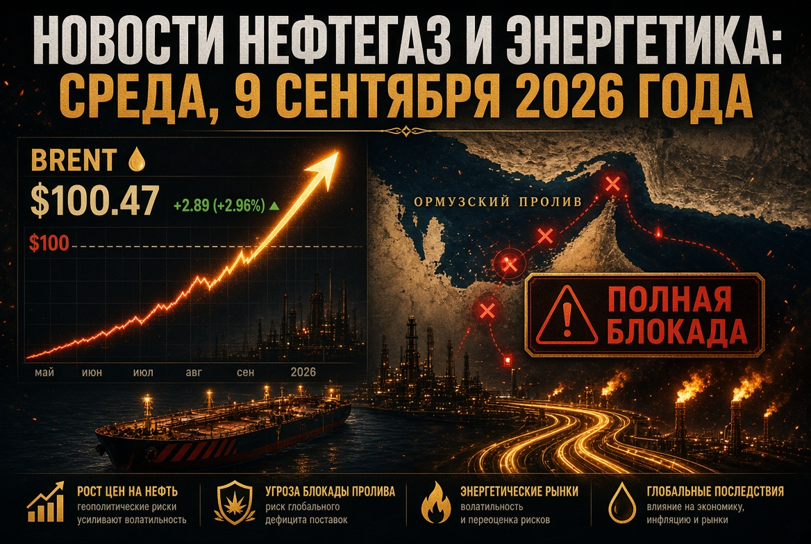 Olaj- és gázipari hírek: szerda, 2026. szeptember 9. — Brent közelít a 100 dollárhoz az Ormüz-tengerszoros teljes blokádjának fenyegetésével