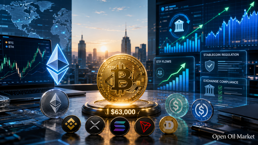 Kriptovaluta piac 2026. július 10.: Bitcoin körül 63 000 dollár, Ethereum, top-10 kriptovaluta, ETF és stablecoinok