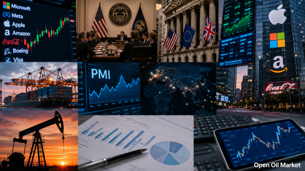 Befektetői naptár 2026. július 27–31. — FED kamatláb, USA és eurozónás GDP, PCE infláció, Bank of England, Kína PMI, OPEC+ és S&P 500, Euro Stoxx 50, Nikkei 225, MOEX vállalati jelentések