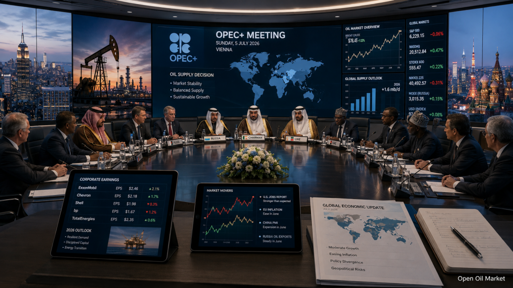 OPEC+ ülés és globális piacok - gazdasági események és vállalati jelentések 2026. július 5.